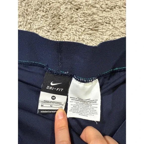 Nike Dri-FIT Womens Running Track Shorts Teal Blue Athleisure Athletic Gym M - Picture 4 of 6